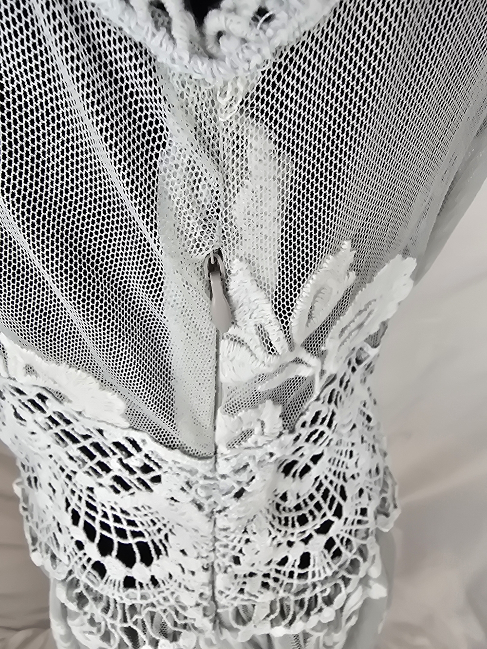 Sundance White Crochet Lace Midi Dress - Picture 6 of 7